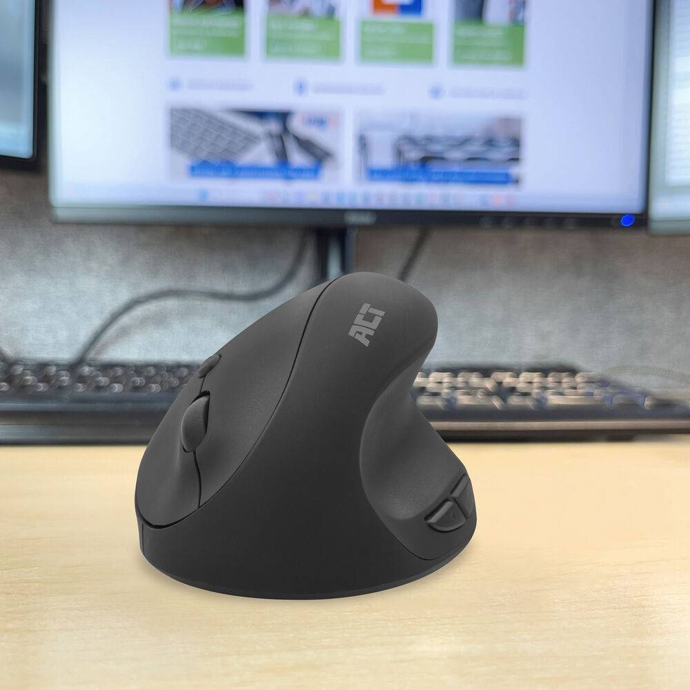 ACT AC5101 Wireless Ergonomic Mouse | 1600 DPI | Vertikal | 6 Tasten | Schwarz-1