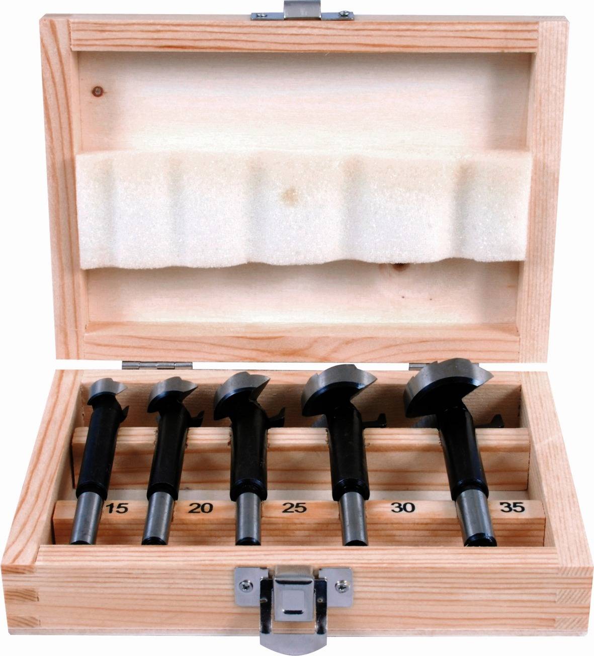 Projahn Sortiment Forstnerbohrer Professional 15 bis 35 mm - 5-teilig in Holzkasten-0