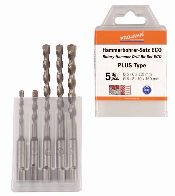 Projahn Sortiment Hammerbohrer ECO SDS-plus - 5 bis 8 mm - 5-teilig