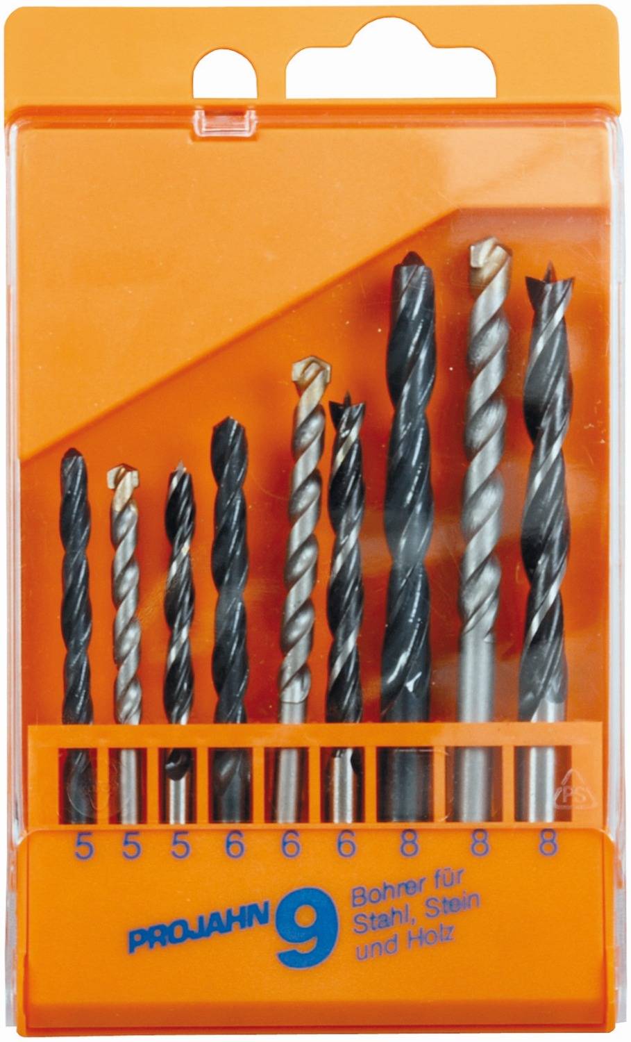 Projahn Sortiment Metall-, Stein- und Holzbohrer 5-8 mm - 9-teilig-0