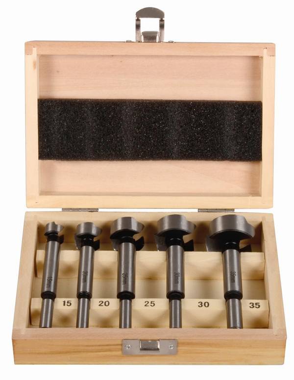 Projahn Sortiment Forstnerbohrer ECO 15 bis 35 mm - 5-teilig in Holzkasten