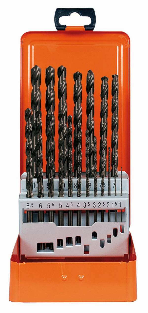 Projahn Sortiment lange Spiralbohrer HSS-G DIN 340 - 1 bis 10 mm - 19-teilig