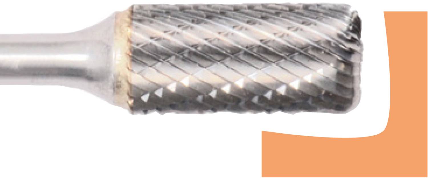 Projahn Hartmetallfräser Form B+ Zylinder abgerundet, Kreuzverzahnung - 3 mm-1