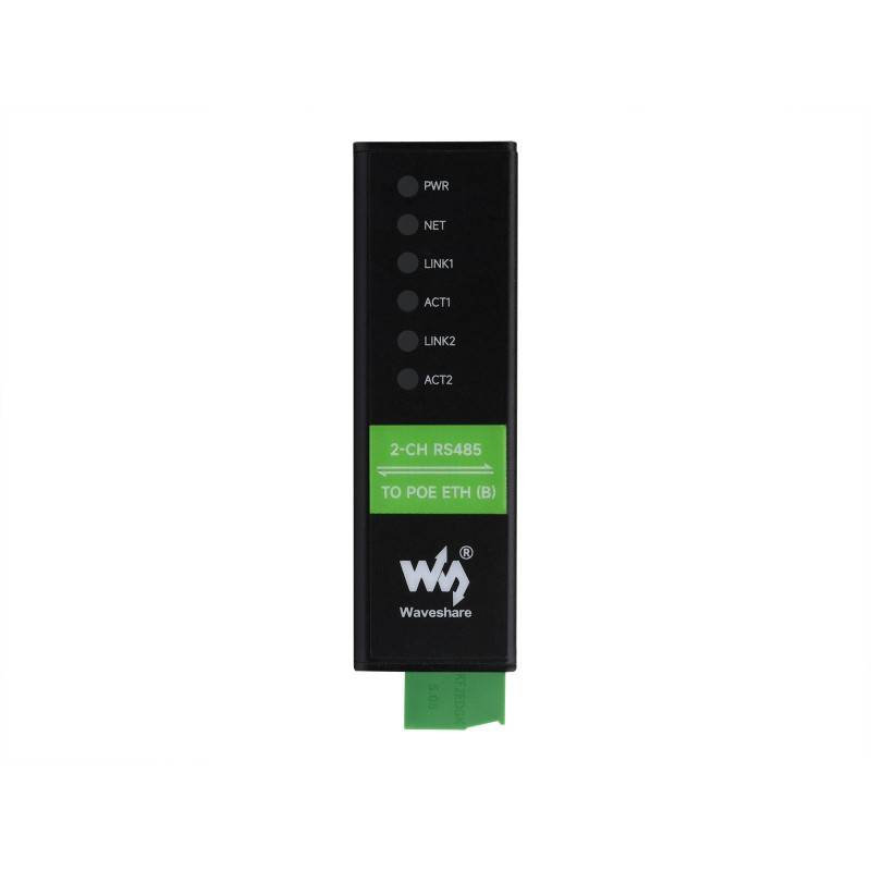 WaveShare 2CH RS485 to RJ45 Ethernet Serial Server, Dual RS485 Dual POE Ethernet Ports-3