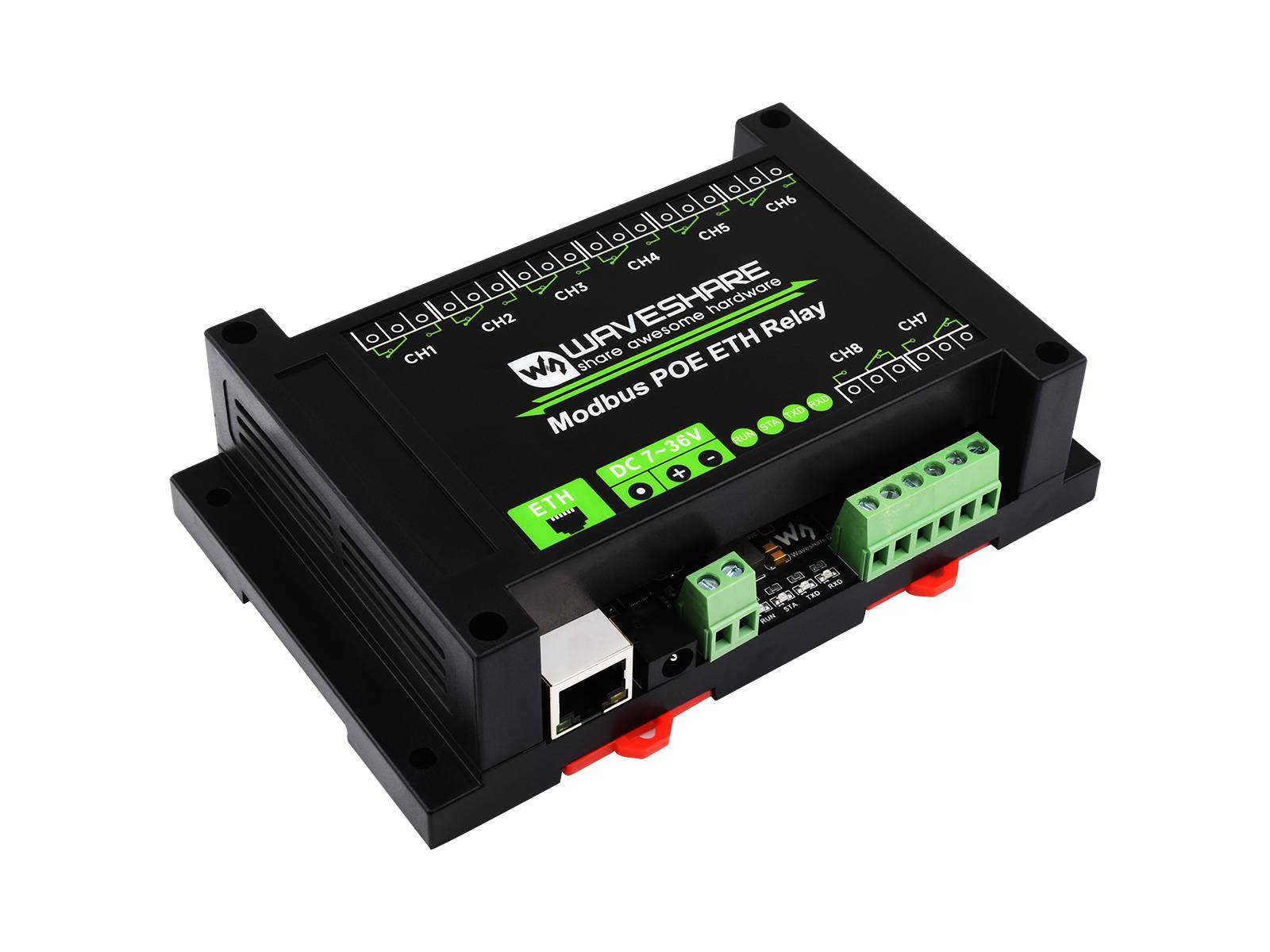 WaveShare 8CH PoE Ethernet Relay Module, Modbus RTU/Modbus TCP Protocol-3