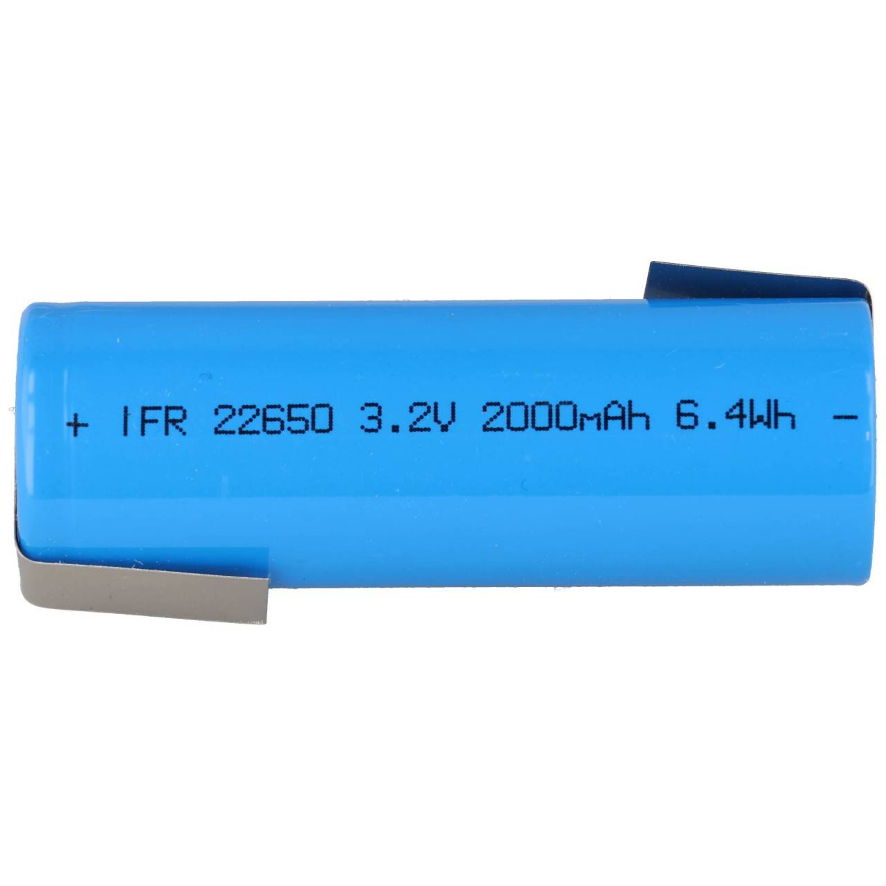 IFR22650 3,2Volt bis 3,3 Volt 2000mAh LiFePO4 Akku mit Lötfahne in Z-Form, 65 x 22,1mm-0