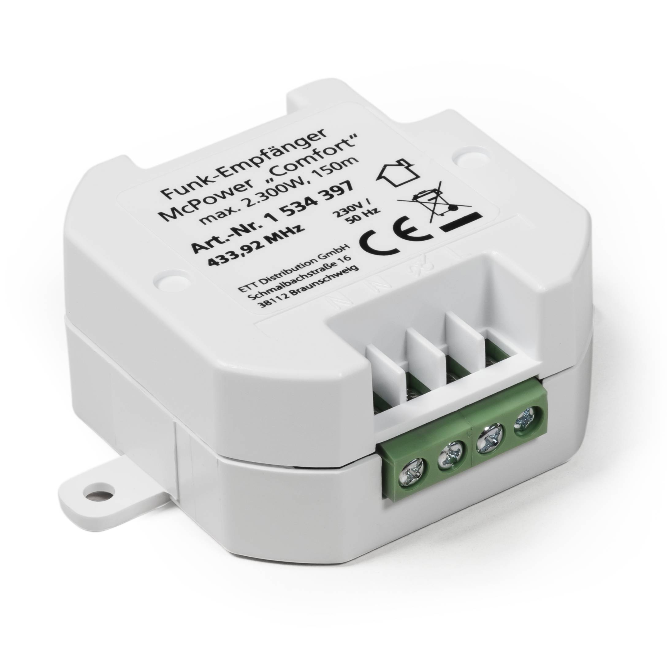 Funk-Empfänger McPower ''Comfort'', max. 2.300W, max. 70m