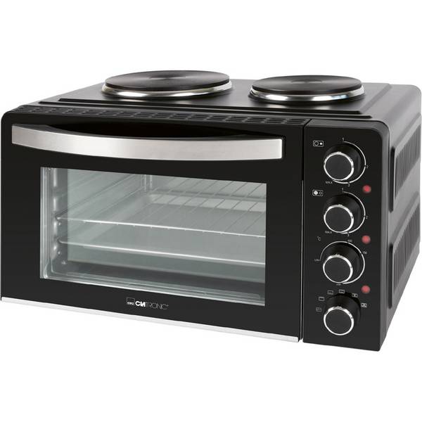 CLATRONIC Kleinküche KK 3786, mit 2 Kochplatten, schwarz (95273860)