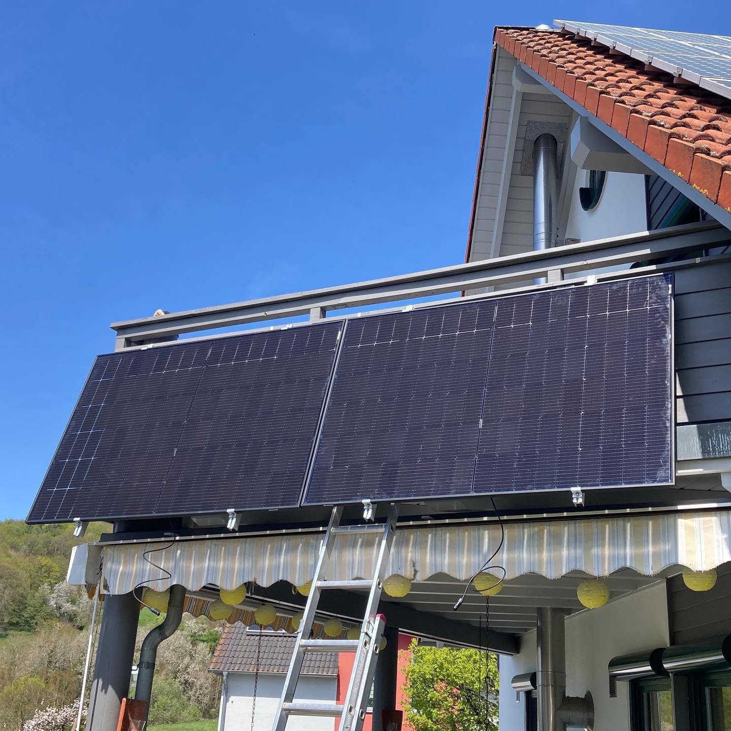 Halterung-Set für ein Solarpanele mit Aufständerung bis 40°-3