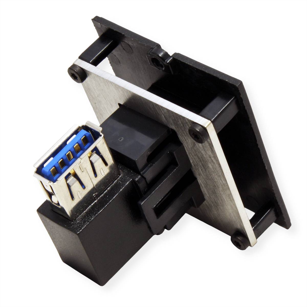 BACHMANN Rahmen 1xUSB 3.0, 90° Abgang seitlich-1