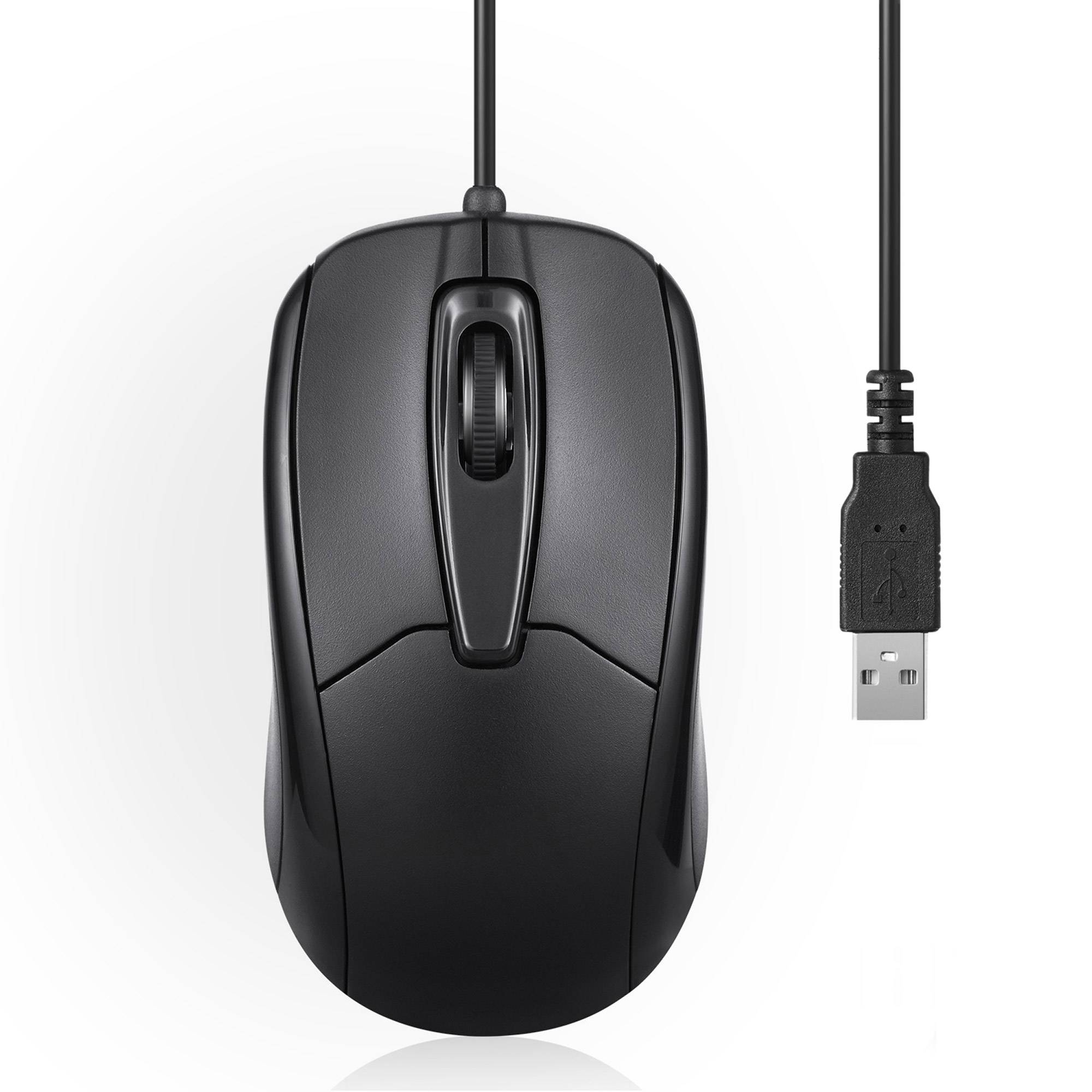 Perixx PERIMICE-209, Kabelgebundene Maus, USB-A Kabel, schwarz-0