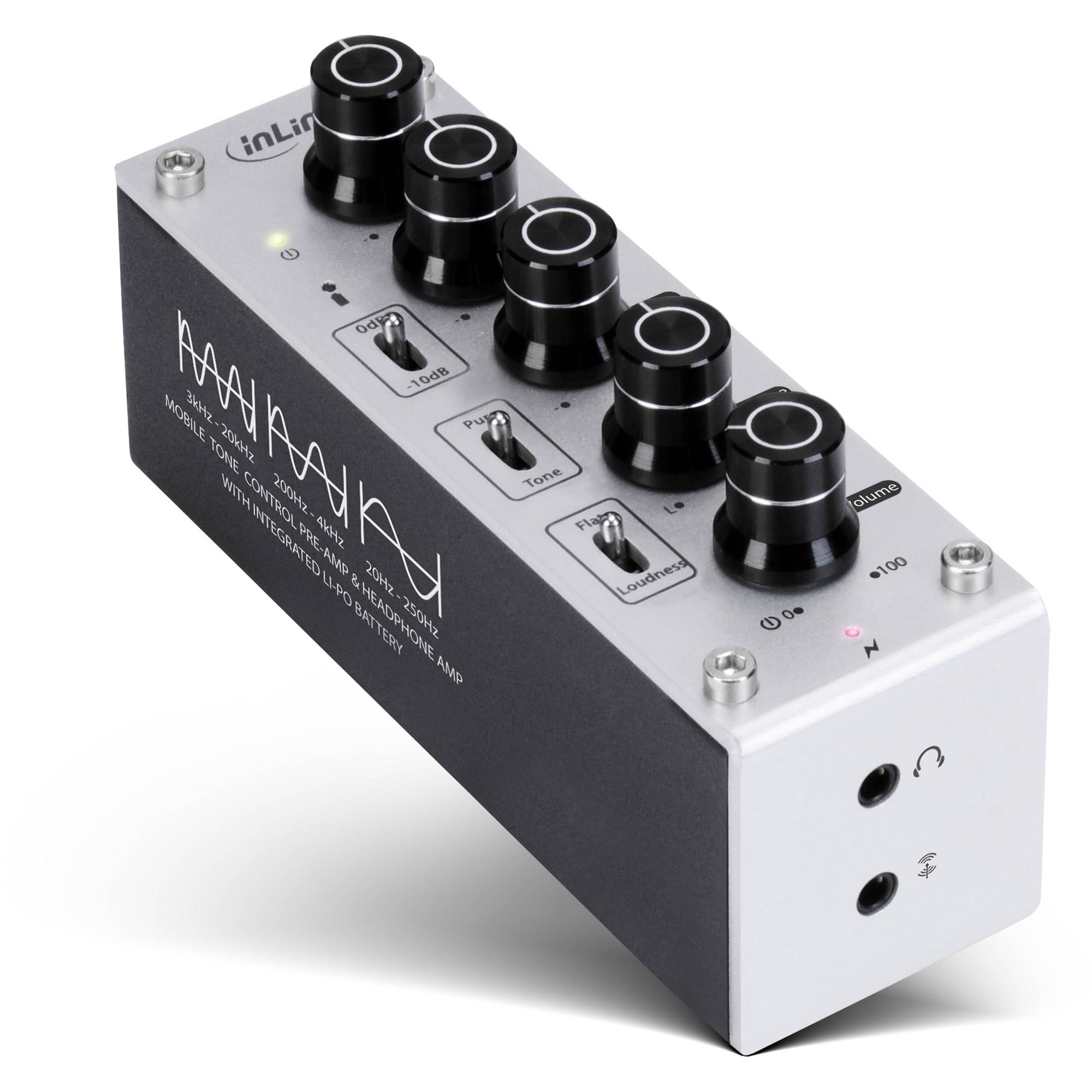 InLine® AmpEQ mobile, Hi-Res AUDIO Kopfhörer-Verstärker und Equalizer, mit Akku-0