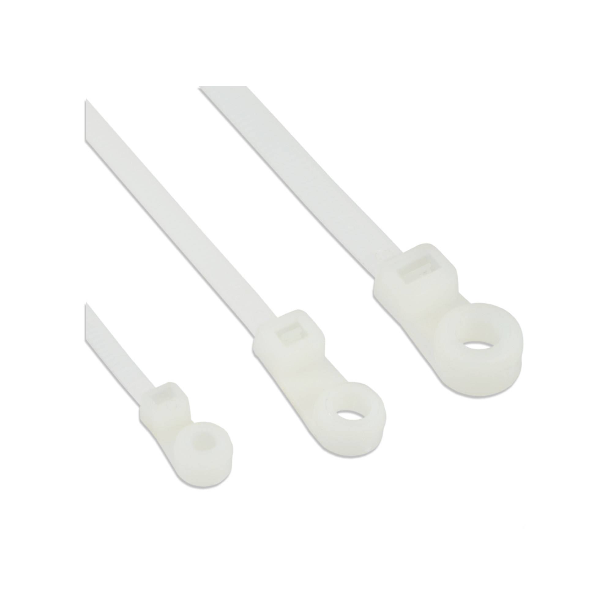 InLine® Kabelbinder mit Montageloch, Länge 200mm, Breite 4,8mm, 100 Stück-0