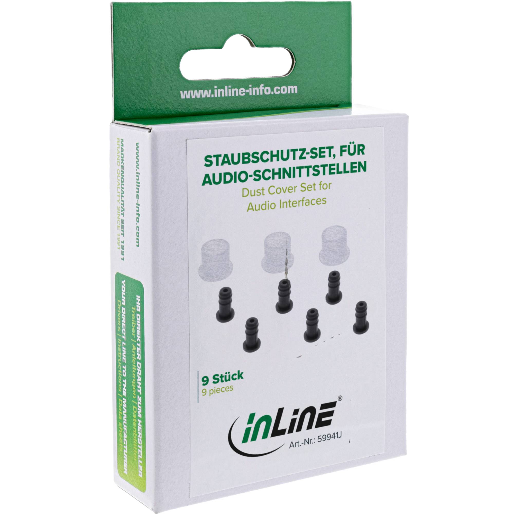 InLine® Staubschutz-Set, für Audio-Schnittstellen (Cinch, 3,5mm), 9-teilig-1
