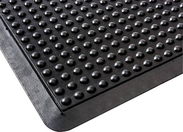 Anti-Ermüdungsmatte SBR/NR, schwarz, runde Stollen, 15mm, 1200x900mm-1