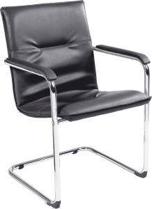 Freischwinger RUMBA chrom/Ku-leder schw.-0