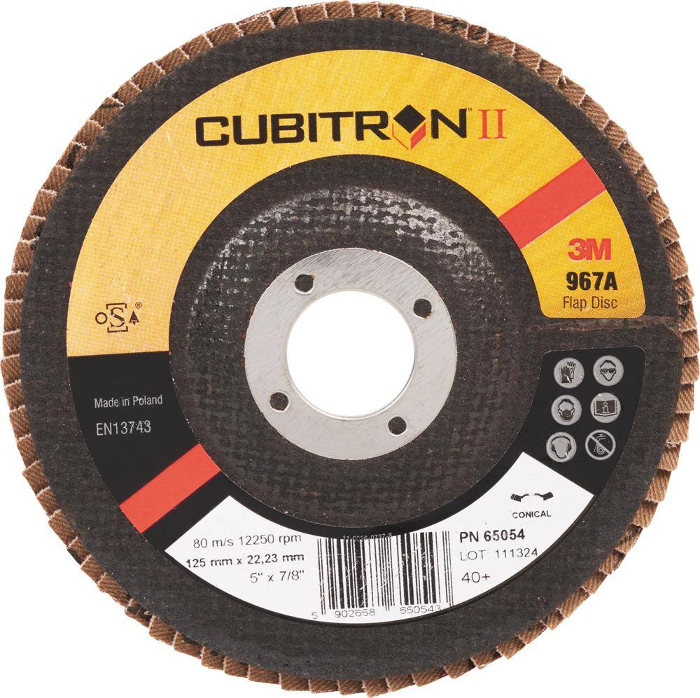 Fächerscheibe Cubitron™ II 967A D.125mm K.80+ fl.INOX CO 3M-0