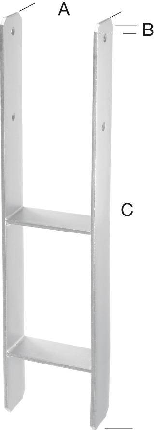 H-Pfostenträger tzn 81 Stärke 5,6mm CE - Artikel: 4053569231206-0