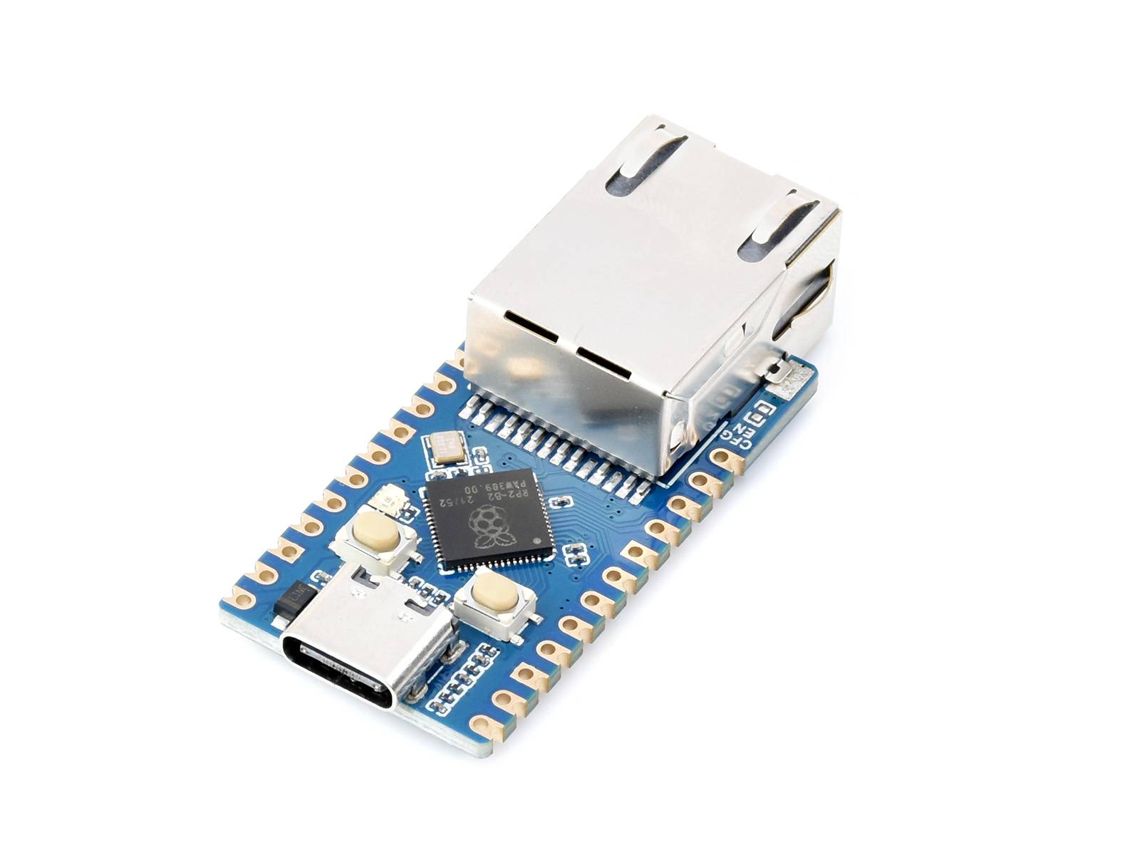 WaveShare RP2040-ETH Mini Development Board, RP2040 Ethernet Port Module-1