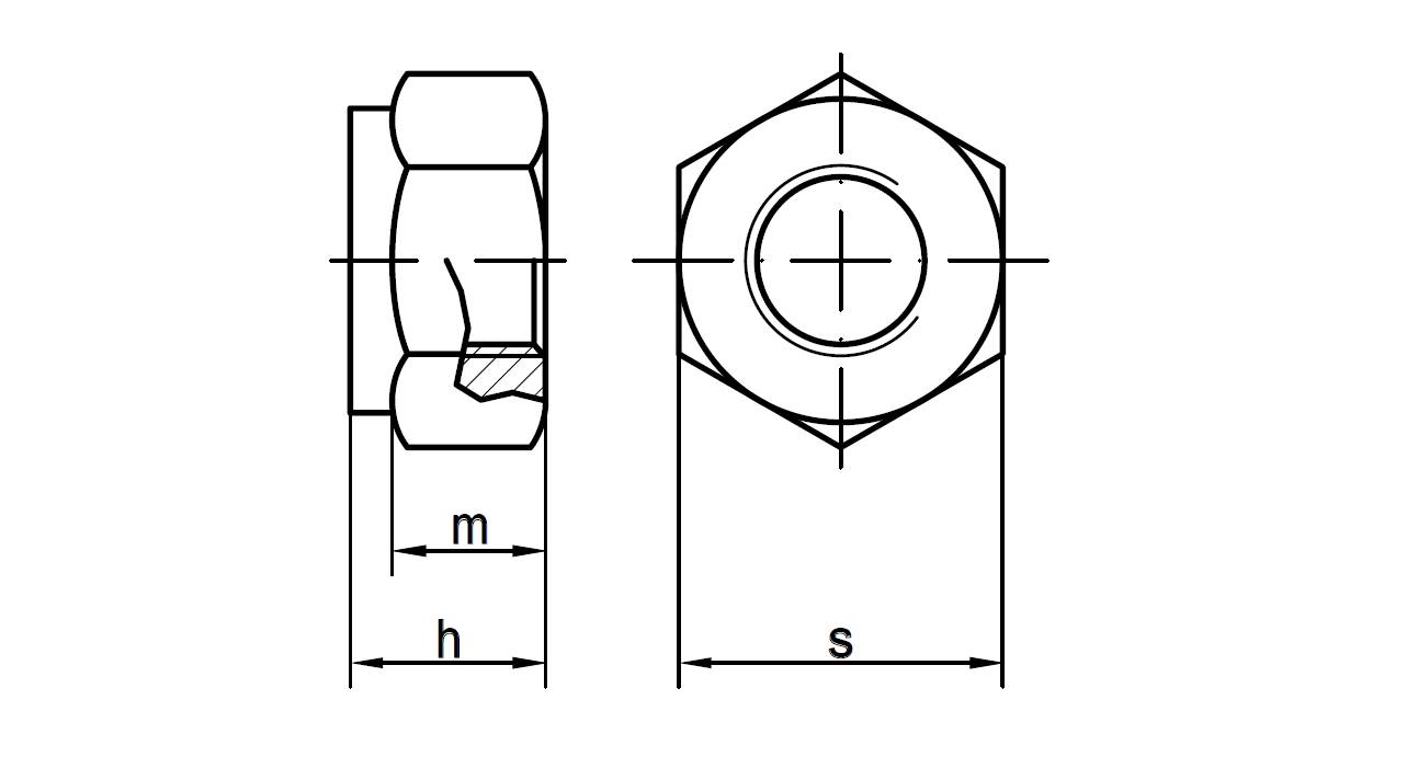 Frantos 10 St. DIN 985 Stoppmutter mit Klemmteil - M3 bis M20 in Edelstahl A4 - niedrige Form-3