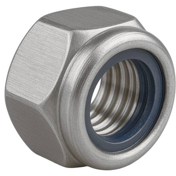Frantos 10 St. DIN 985 Stoppmutter mit Klemmteil - M3 bis M20 in Edelstahl A4 - niedrige Form