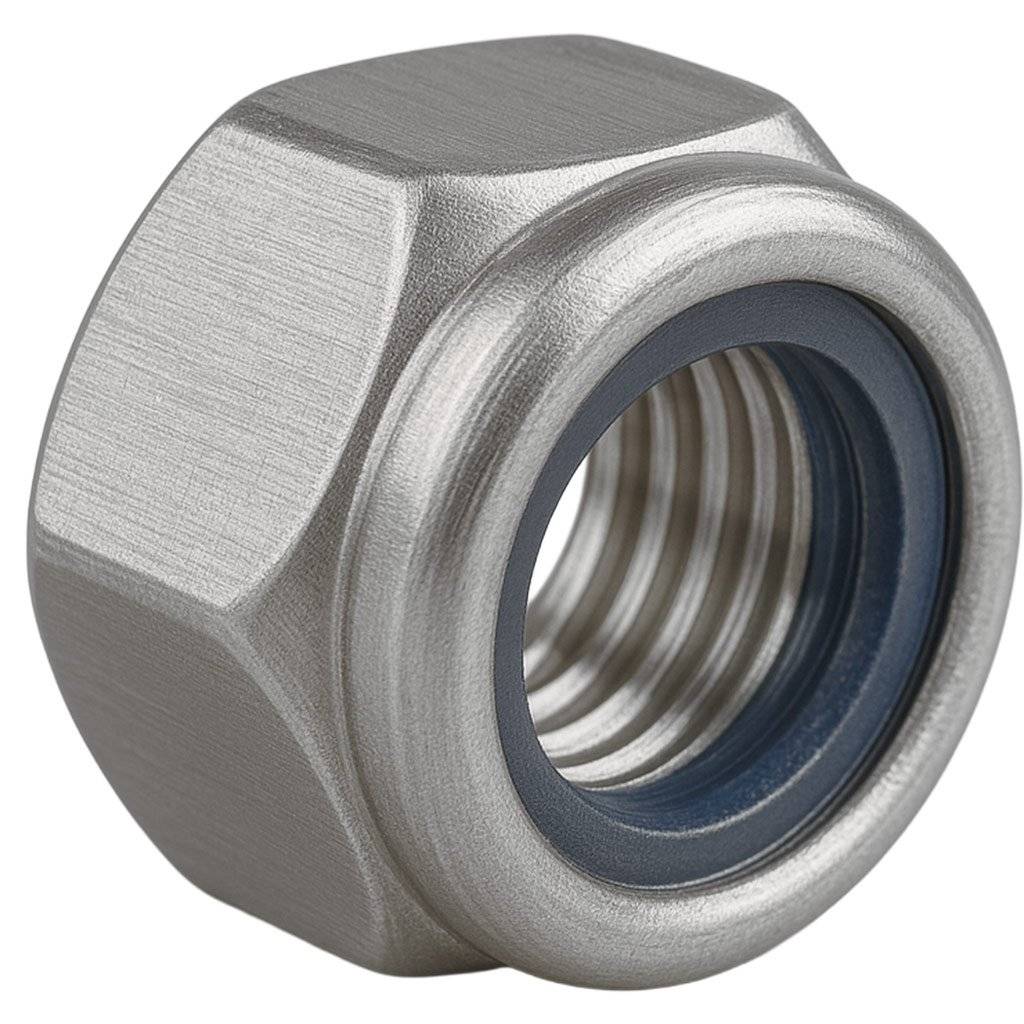 Frantos 10 St. DIN 985 Stoppmutter mit Klemmteil - M3 bis M20 in Edelstahl A4 - niedrige Form-0