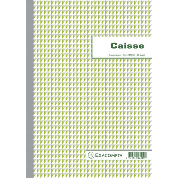 Exacompta 5x Kassenbuch A4 Einnahme-Ausgabe 50x2Bl - 23550E