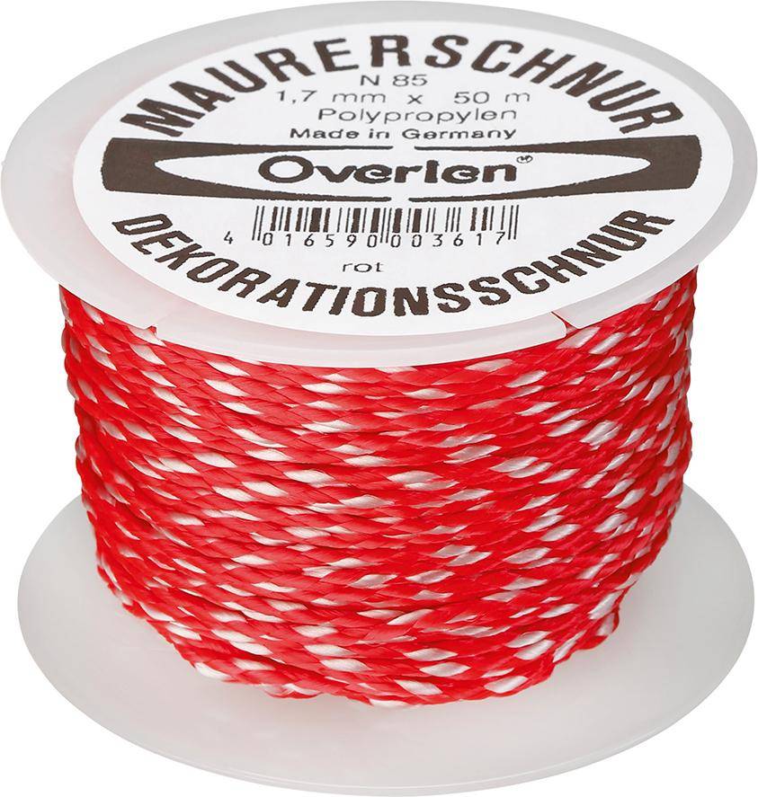 Maurerschnur PP 1,7mm 50m rot Overmann - Artikel: 4016590003617-0