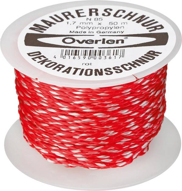 Maurerschnur PP 1,7mm 50m rot Overmann - Artikel: 4016590003617