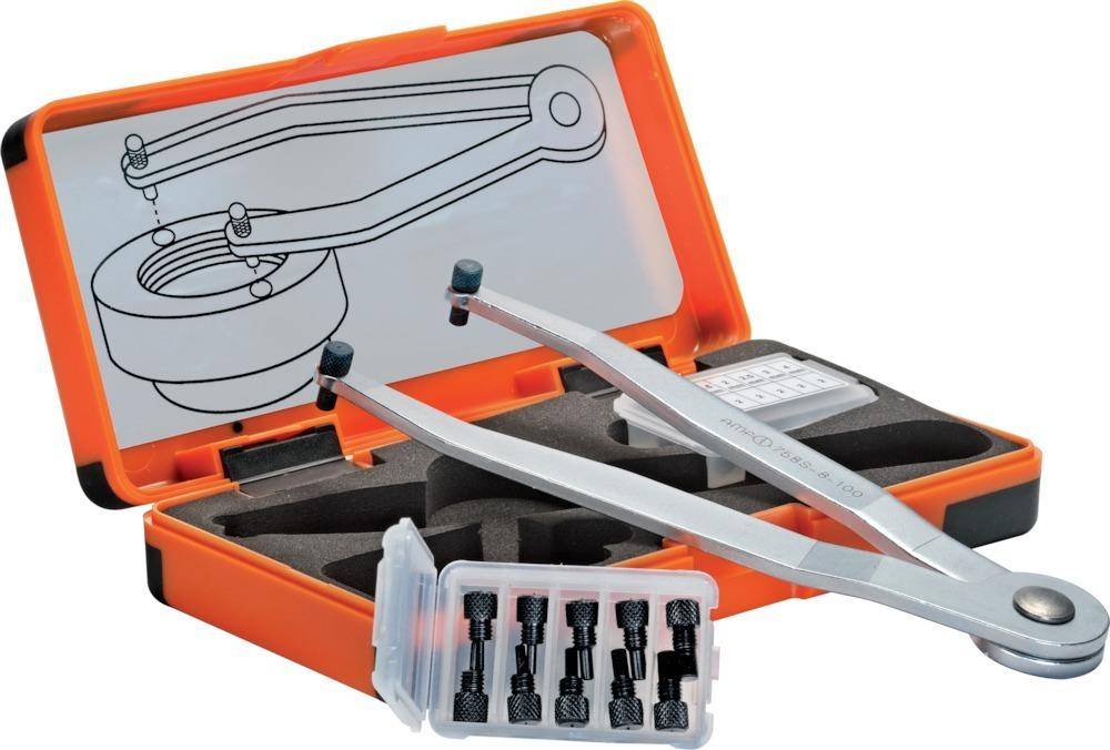 Stirnlochschlüssel-Satz verstellbar 8-100mm AMF-0