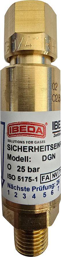 DGN Sicherheitseinrichtg.Brenn G 3/8 LH-0