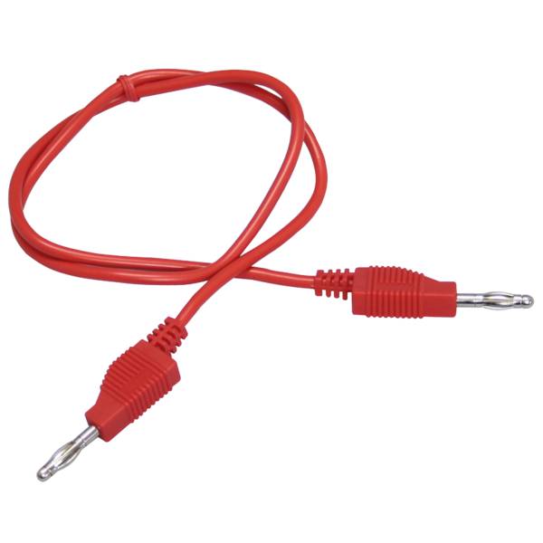 Messleitung, 1mm², PVC, 2x 4mm Bananenstecker, 150cm, rot