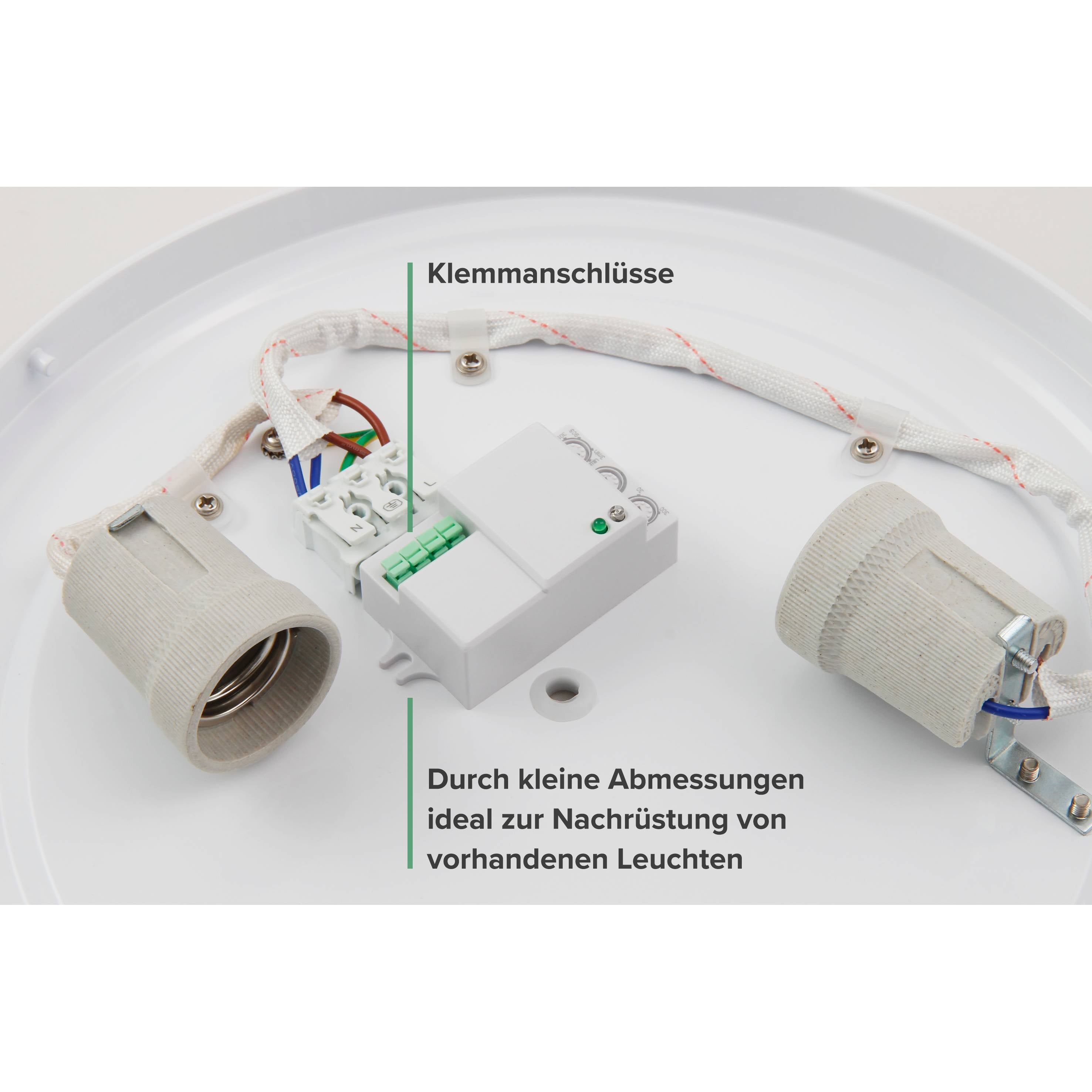HF / Mikrowellen-Bewegungsmelder McShine "LX-701C", 360°, 230V / 1.200W, weiß, LED geeignet-4