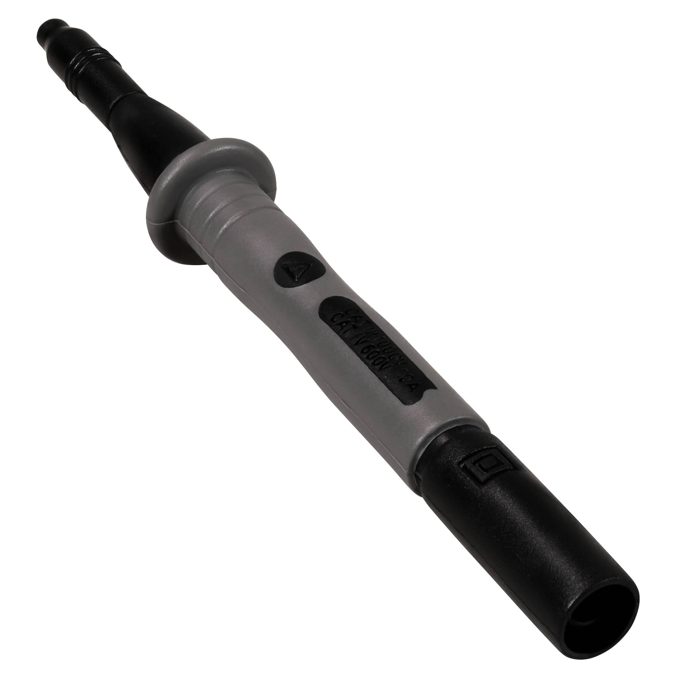 McPower Prüfspitze 4mm-Sicherheitskupplung, 2mm Spitze, CAT III, bis 1.000V, 10A, schwarz-2