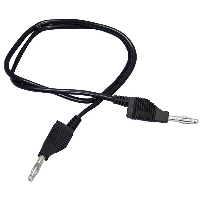 Messleitung, 1mm², PVC, 2x 4mm Bananenstecker, 100cm, schwarz-0