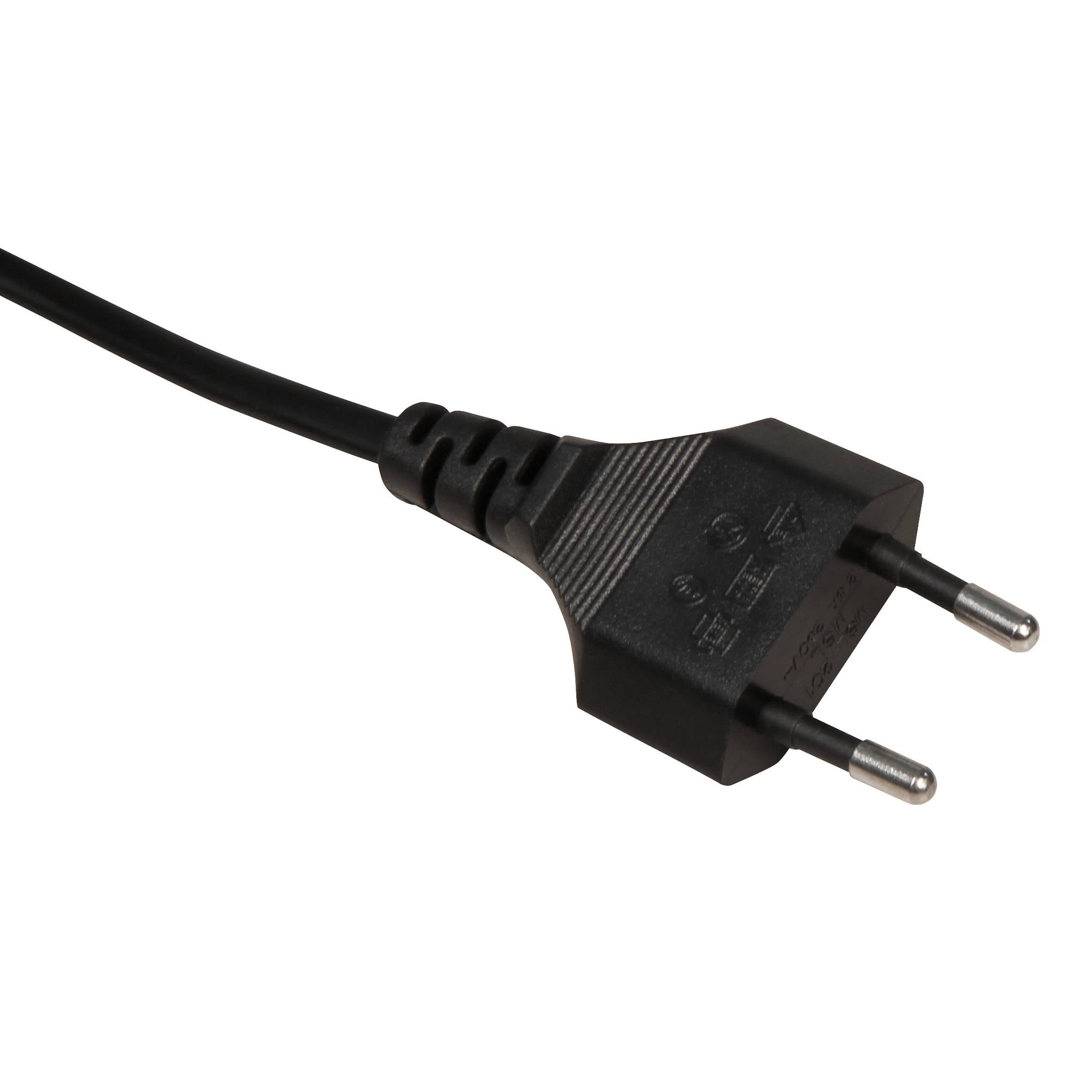 Euro-Netzkabel McPower mit Fußschalter und blanken Enden, 2m, schwarz-2
