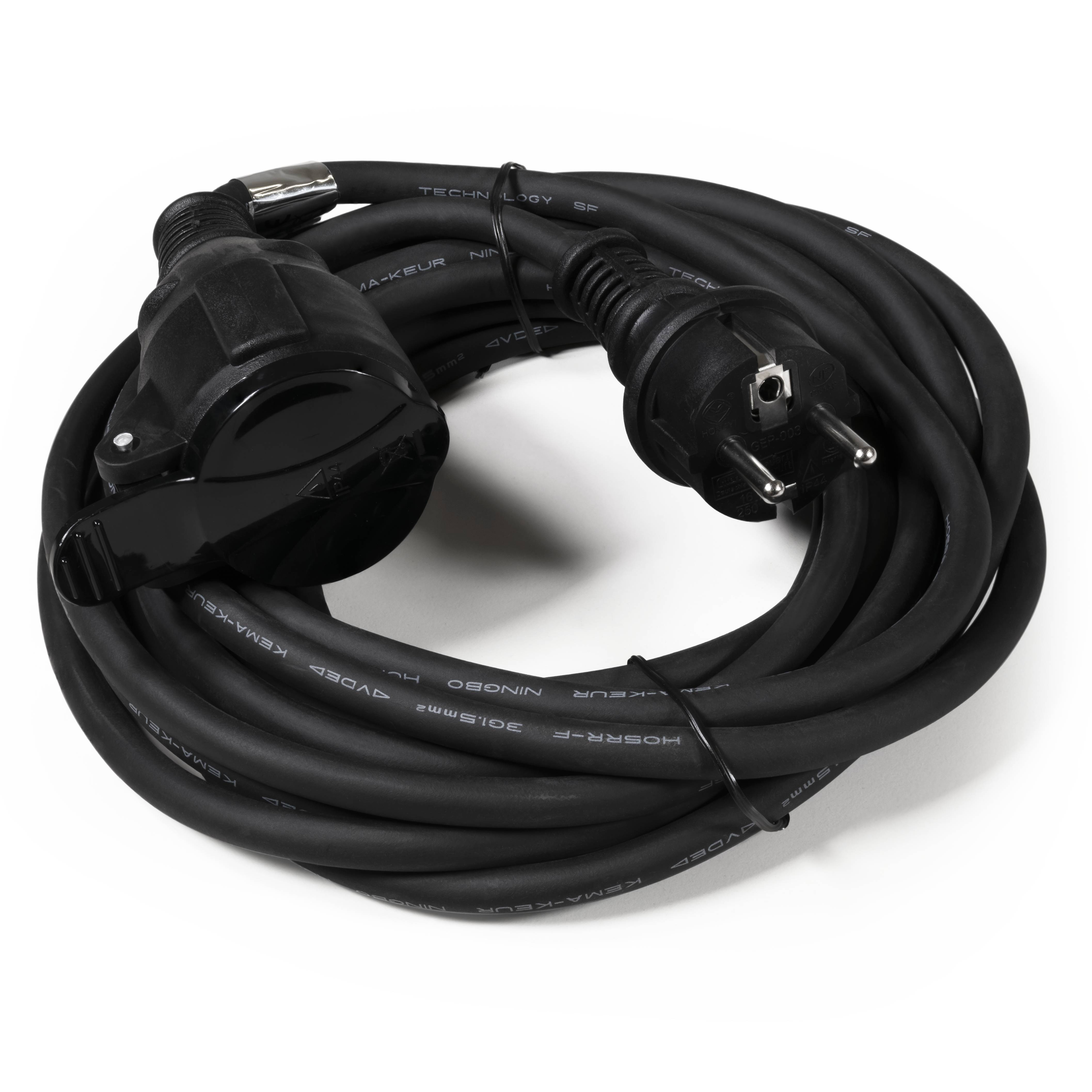 McPower - Verlängerungskabel 5m, 3x1,5mm², IP44, schwarz-0