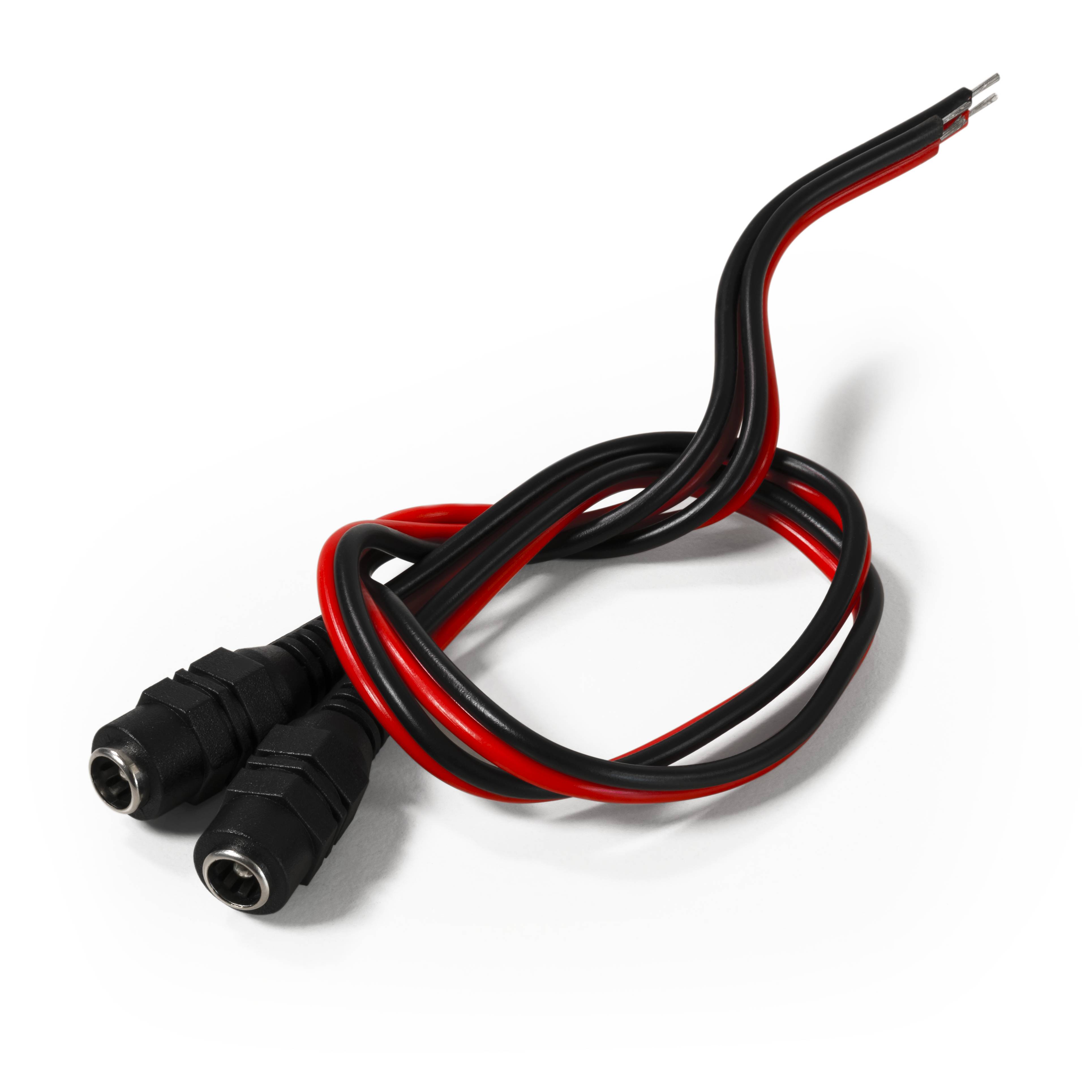 DC-Hohlbuchse McPower 5,5x2,1mm, 30cm Kabel, 2er-Set-0