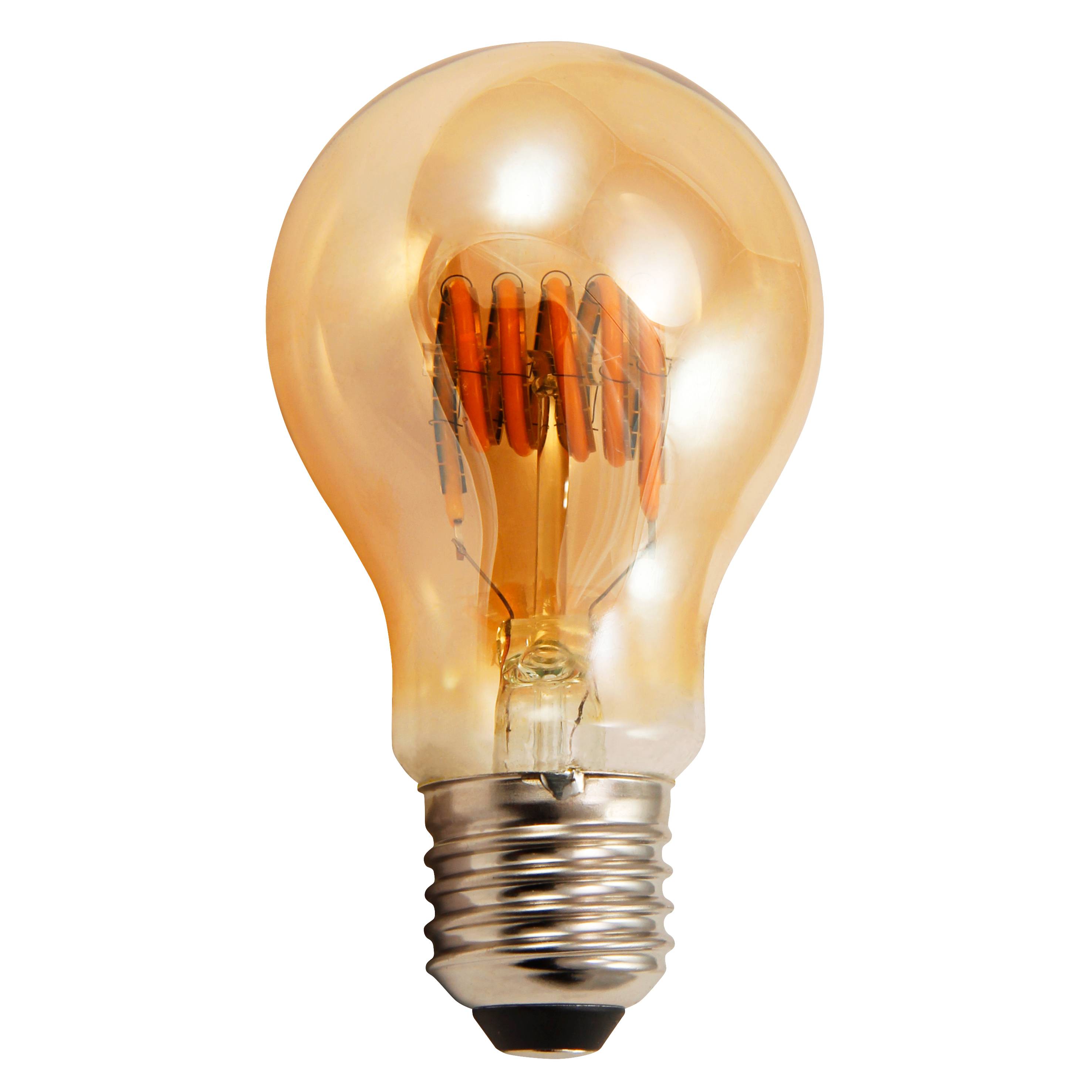 LED Filament Glühlampe McShine "Retro" E27, 6W, 490lm, goldenes Glas, dimmbar-0
