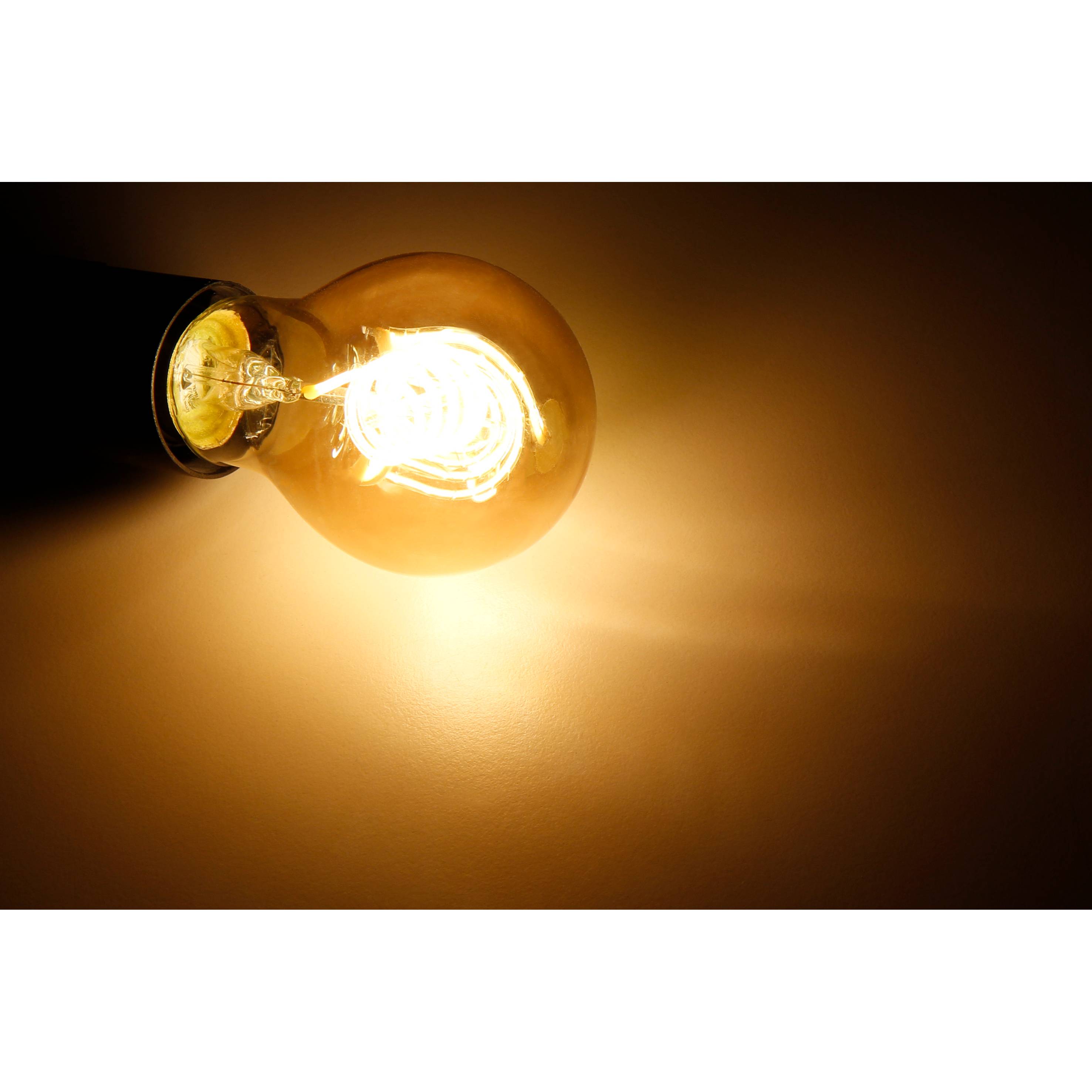 LED Filament Glühlampe McShine "Retro" E27, 6W, 490lm, goldenes Glas, dimmbar-2