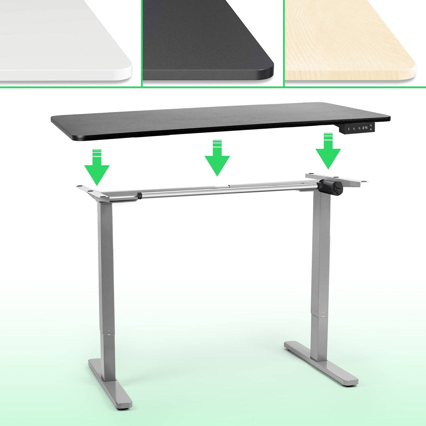 Duronic TM12 GY Schreibtisch Tischgestell | Elektrisch höhenverstellbar bis 120 cm | Gestell für Tischplatten bis 140 cm-3