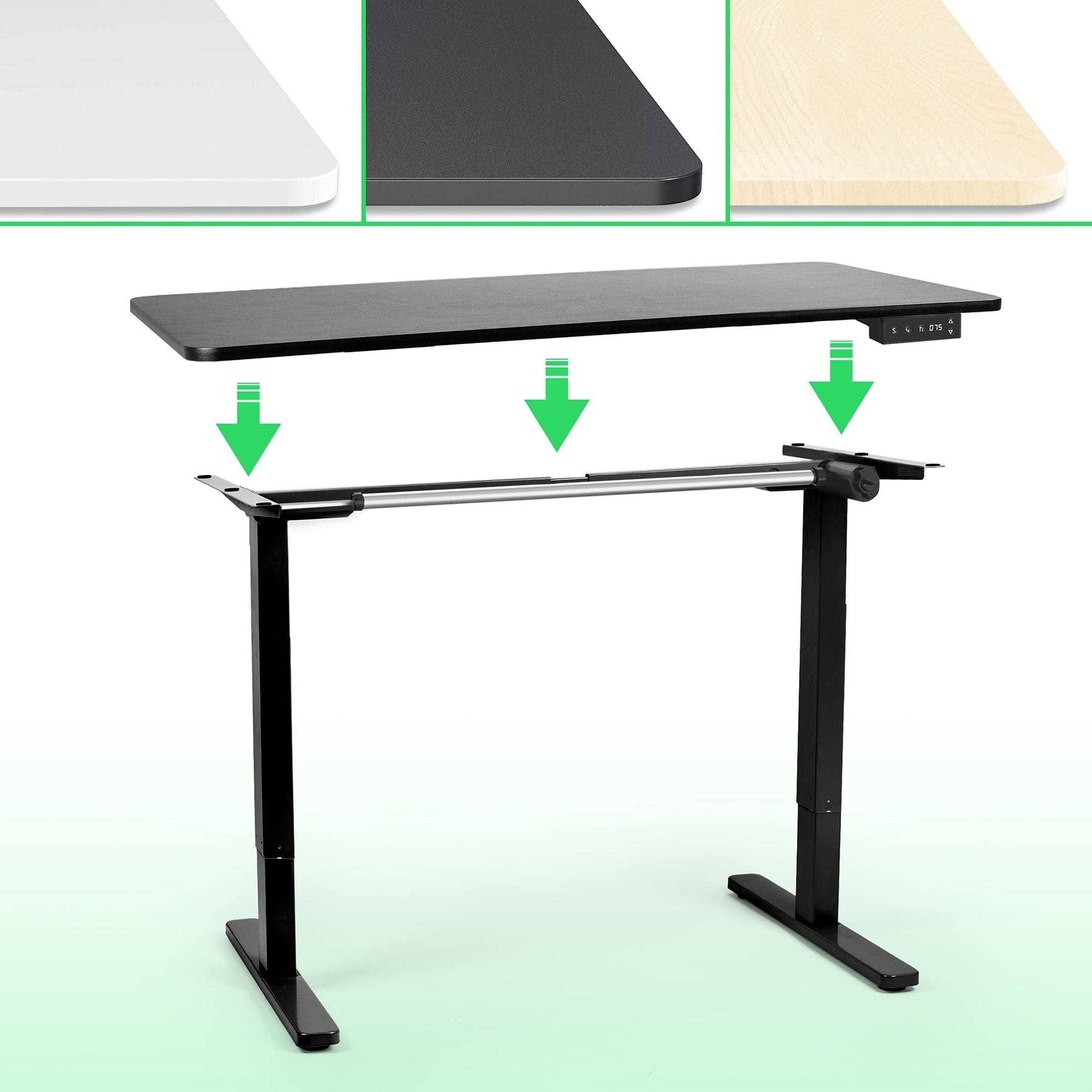Duronic TM12 BK Schreibtisch Tischgestell | Elektrisch höhenverstellbar bis 120 cm | Gestell für Tischplatten bis 140 cm-3