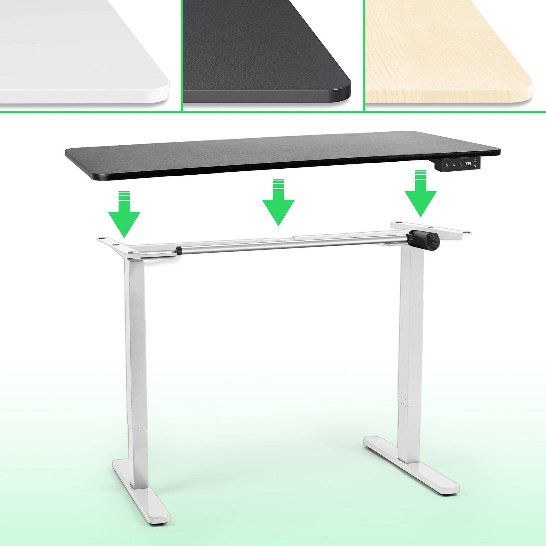 Duronic TM12 WE Schreibtisch Tischgestell | Elektrisch höhenverstellbar bis 120 cm | Gestell für Tischplatten bis 140 cm-3