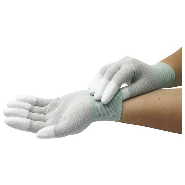 WETEC Handschuhe, PU-beschichtete Fingerkuppen, ESD, 2XL, Kupferfaden