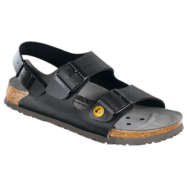 Birkenstock ESD-Sandale Milano, Größe 46, schwarz, normal