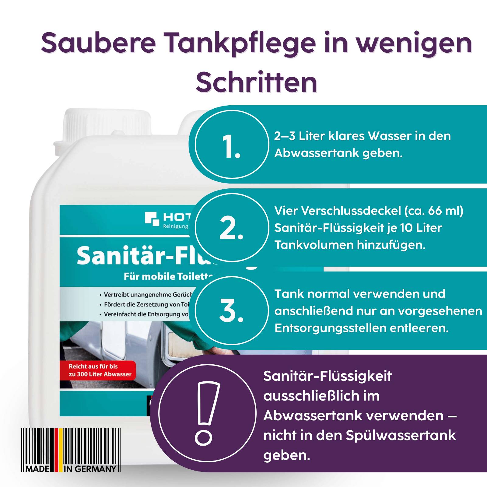 HOTREGA Campingtoiletten Sanitärflüssigkeit 2 L-2