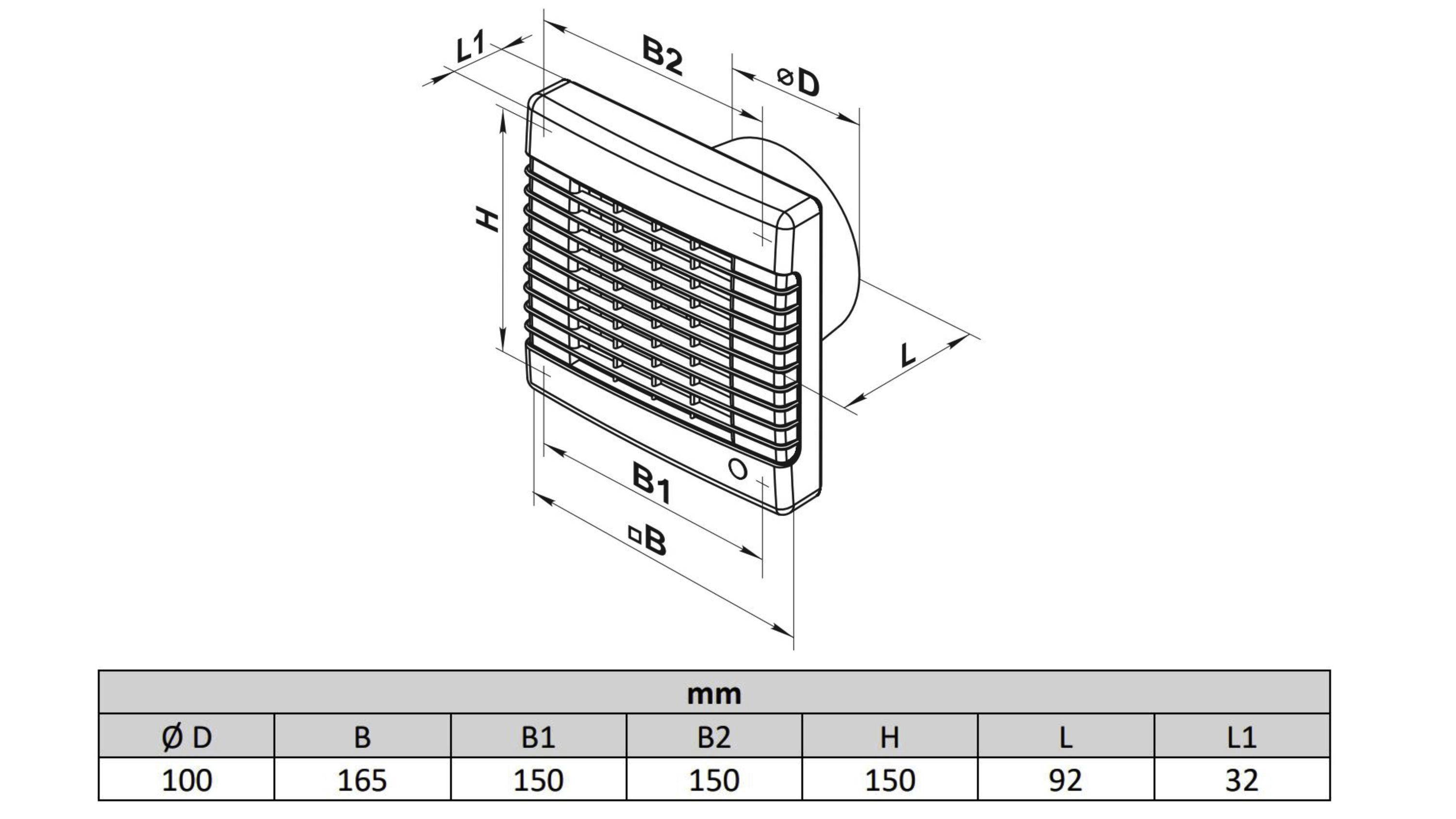 Kleinraumventilator MA 100 V-4