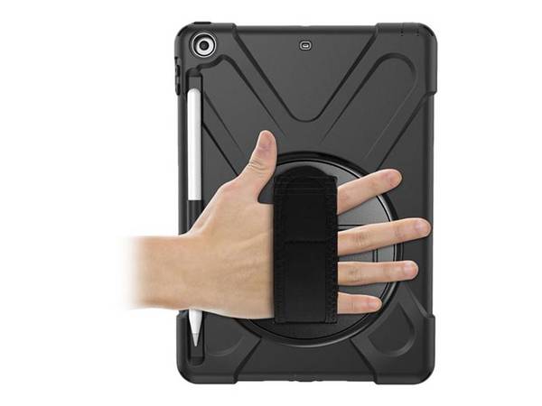 eSTUFF Defender Case - Hintere Abdeckung für Tablet - Schwarz - 9.7" - für Apple 9.7-inch iPad (5. Generation, 6. Gen