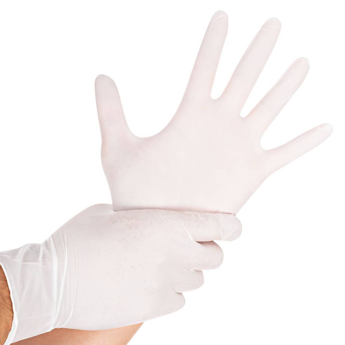 Hygostar Nitril Handschuhe Safe Light WEISS, puderfrei (100er Box)-1
