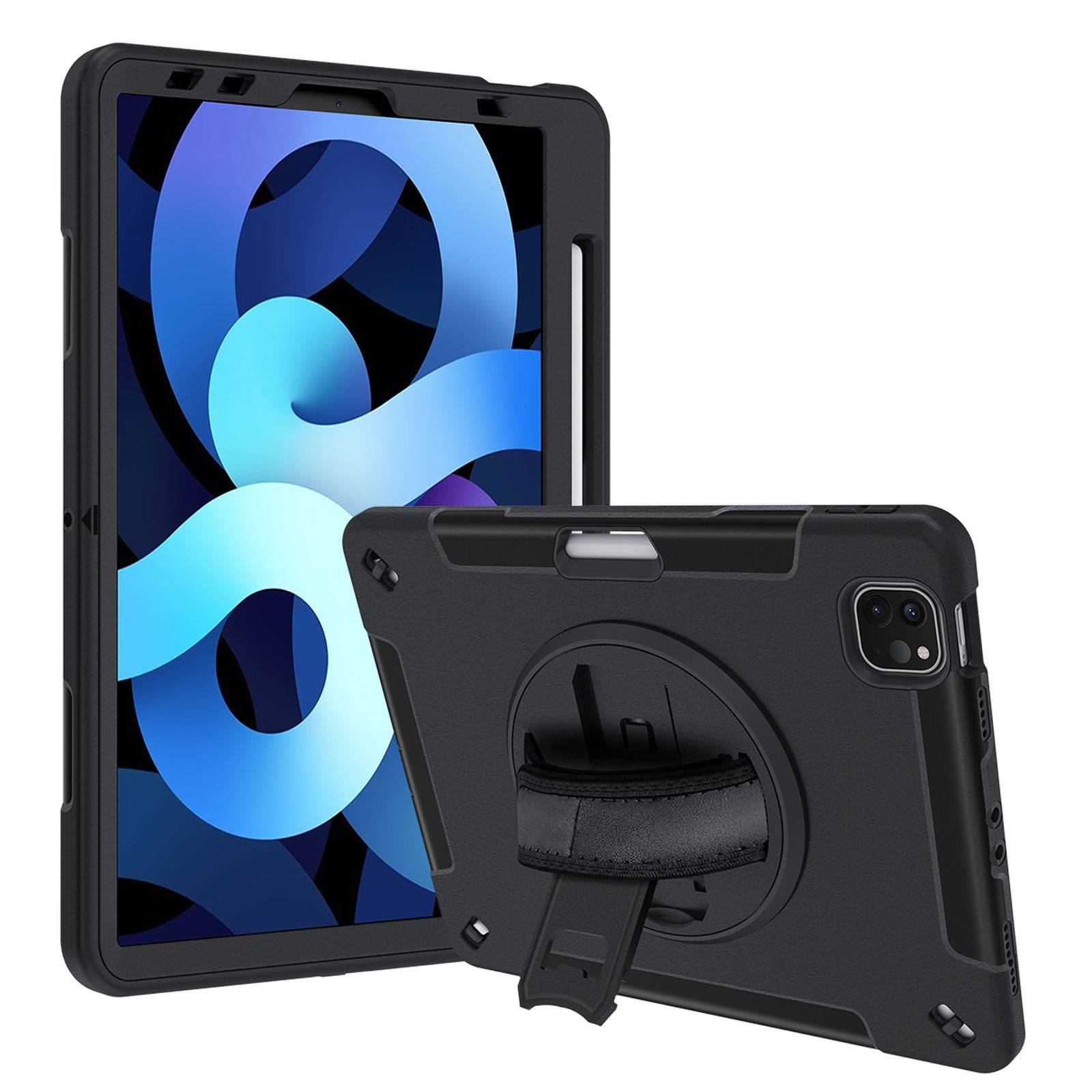 4in1 Schutzhülle für Apple iPad Air 4 4th Generation A2072/A2316/A2324/A2325 10.9 2020/2022 Zoll Hard Case Standfunktion-1